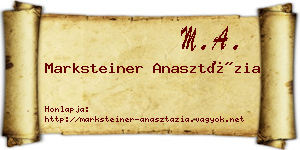 Marksteiner Anasztázia névjegykártya